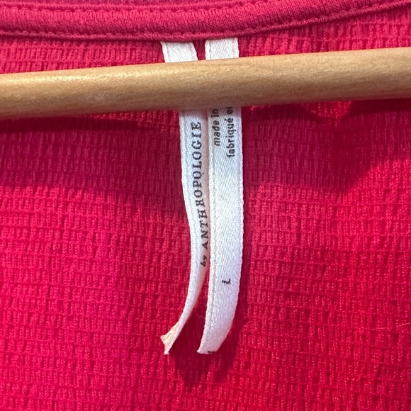 Anthropologie Red V-Neck Sweatshirt - Picture 2 of 4